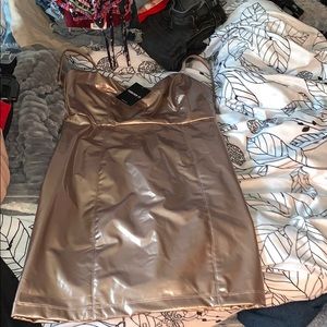 NWT Forever 21 Retro Space Mini Dress Metallic